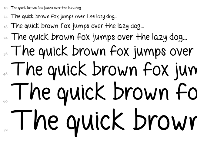Mf Quirky & Messy font waterfall